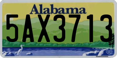 AL license plate 5AX3713