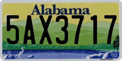 AL license plate 5AX3717