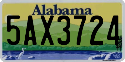 AL license plate 5AX3724