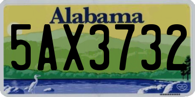 AL license plate 5AX3732