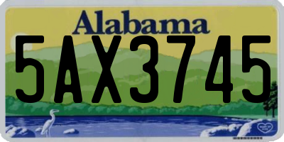 AL license plate 5AX3745