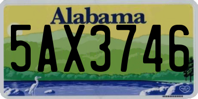 AL license plate 5AX3746