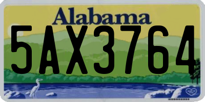 AL license plate 5AX3764