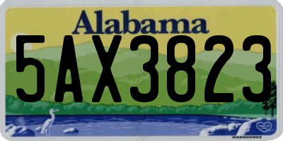 AL license plate 5AX3823