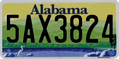 AL license plate 5AX3824