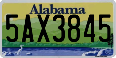 AL license plate 5AX3845