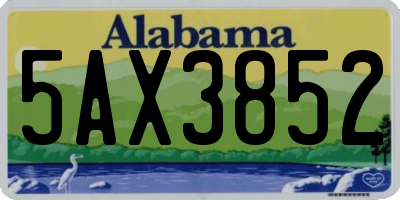 AL license plate 5AX3852