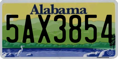 AL license plate 5AX3854