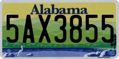 AL license plate 5AX3855