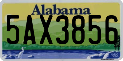 AL license plate 5AX3856