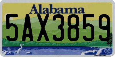 AL license plate 5AX3859