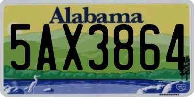 AL license plate 5AX3864