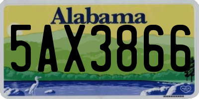 AL license plate 5AX3866