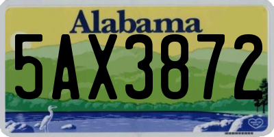 AL license plate 5AX3872
