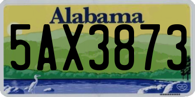 AL license plate 5AX3873