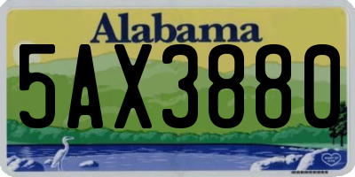 AL license plate 5AX3880