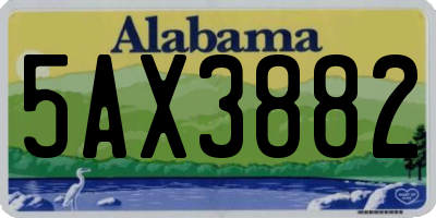 AL license plate 5AX3882