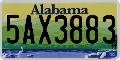 AL license plate 5AX3883