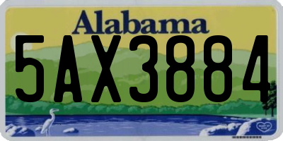 AL license plate 5AX3884