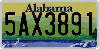 AL license plate 5AX3891
