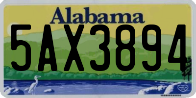 AL license plate 5AX3894