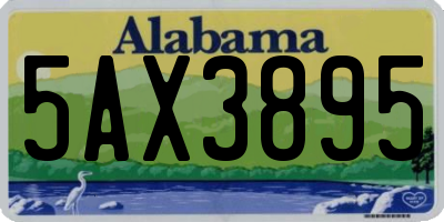 AL license plate 5AX3895