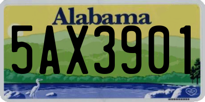 AL license plate 5AX3901