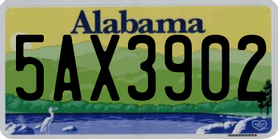 AL license plate 5AX3902
