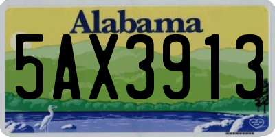 AL license plate 5AX3913