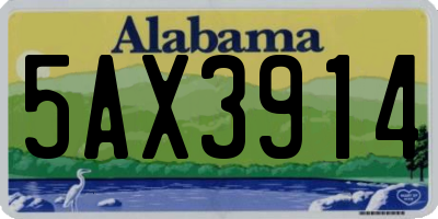 AL license plate 5AX3914