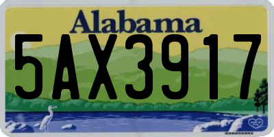 AL license plate 5AX3917
