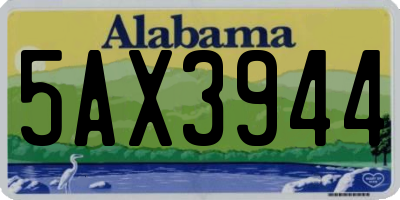 AL license plate 5AX3944