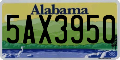 AL license plate 5AX3950