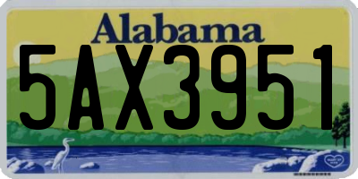 AL license plate 5AX3951