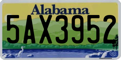 AL license plate 5AX3952