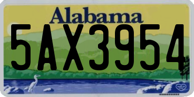 AL license plate 5AX3954