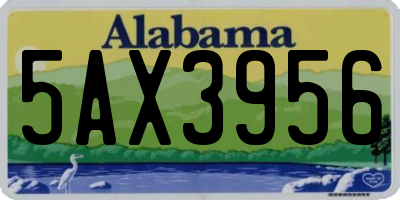 AL license plate 5AX3956