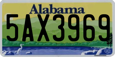 AL license plate 5AX3969