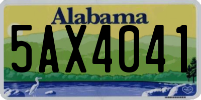 AL license plate 5AX4041
