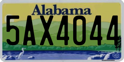 AL license plate 5AX4044