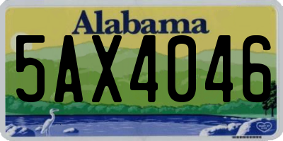 AL license plate 5AX4046