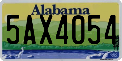 AL license plate 5AX4054