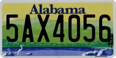 AL license plate 5AX4056