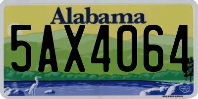 AL license plate 5AX4064