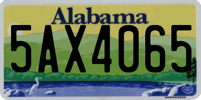 AL license plate 5AX4065