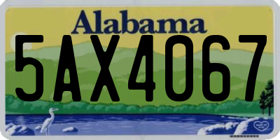 AL license plate 5AX4067