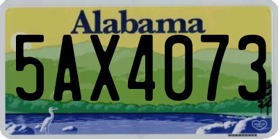 AL license plate 5AX4073