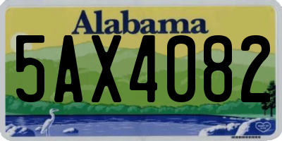 AL license plate 5AX4082