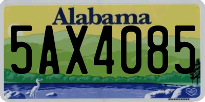 AL license plate 5AX4085