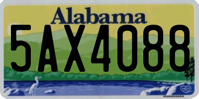 AL license plate 5AX4088